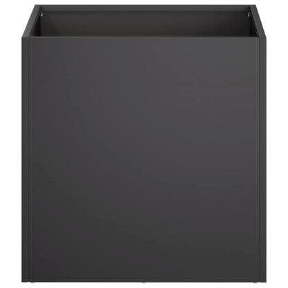 vidaXL Garden Planter 2 pcs Black 35 x 35 x 35 cm Cold-rolled Steel