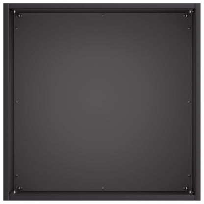 vidaXL Garden Planter 2 pcs Black 35 x 35 x 35 cm Cold-rolled Steel
