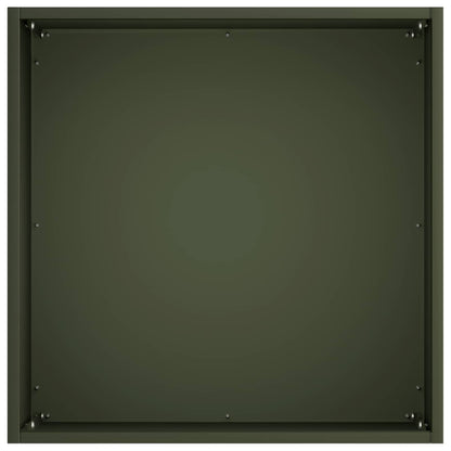 vidaXL Garden Planter 2 pcs Olive Green 35 x 35 x 35 cm