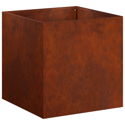 vidaXL Garden Planter 2 pcs Rusty 35 x 35 x 35 cm Weathering Steel