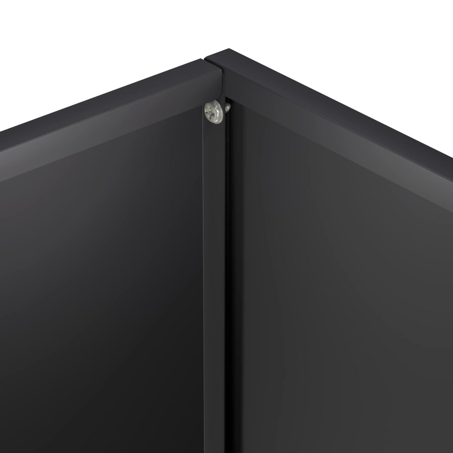 vidaXL Garden Planter 2 pcs Black 45 x 45 x 45 cm Cold-rolled Steel
