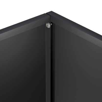 vidaXL Garden Planter 2 pcs Black 45 x 45 x 45 cm Cold-rolled Steel