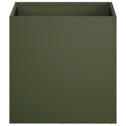vidaXL Garden Planter 2 pcs Olive Green 45 x 45 x 45 cm
