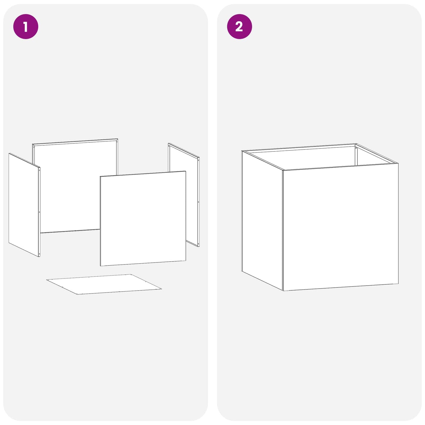 vidaXL Garden Planter Silver 45 x 45 x 45 cm Stainless Steel