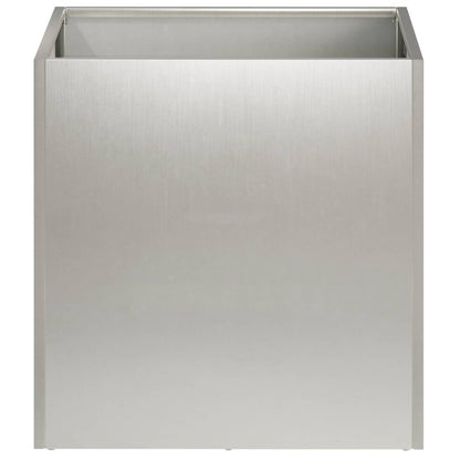 vidaXL Garden Planter 2 pcs Silver 45 x 45 x 45 cm Stainless Steel