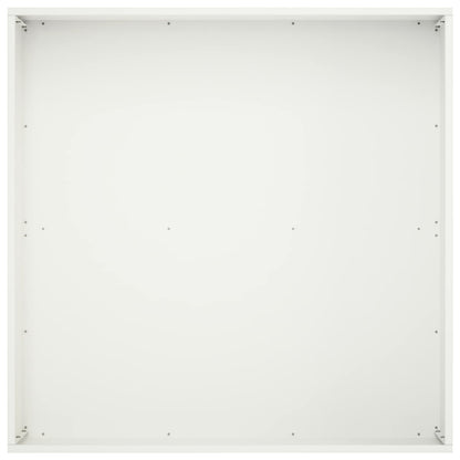 vidaXL Garden Planter White 40 x 40 x 20 cm Cold-rolled Steel