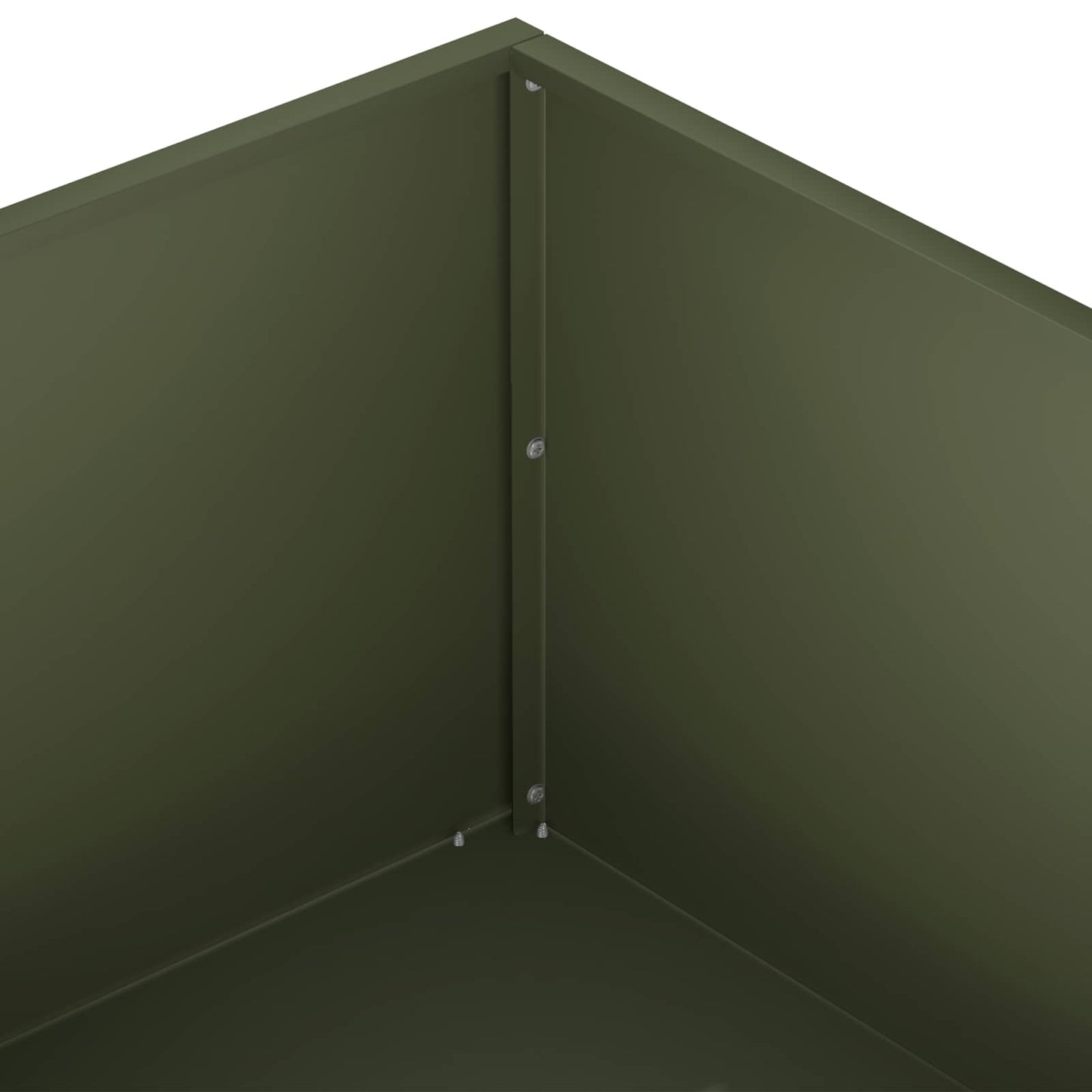 vidaXL Garden Planter Olive Green 40 x 40 x 20 cm Cold-rolled Steel