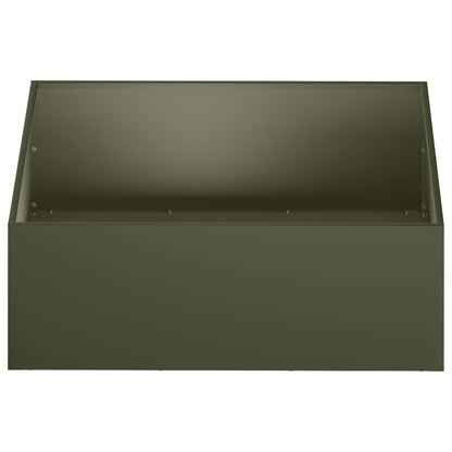 vidaXL Garden Planter 2 pcs Olive Green 40 x 40 x 20 cm