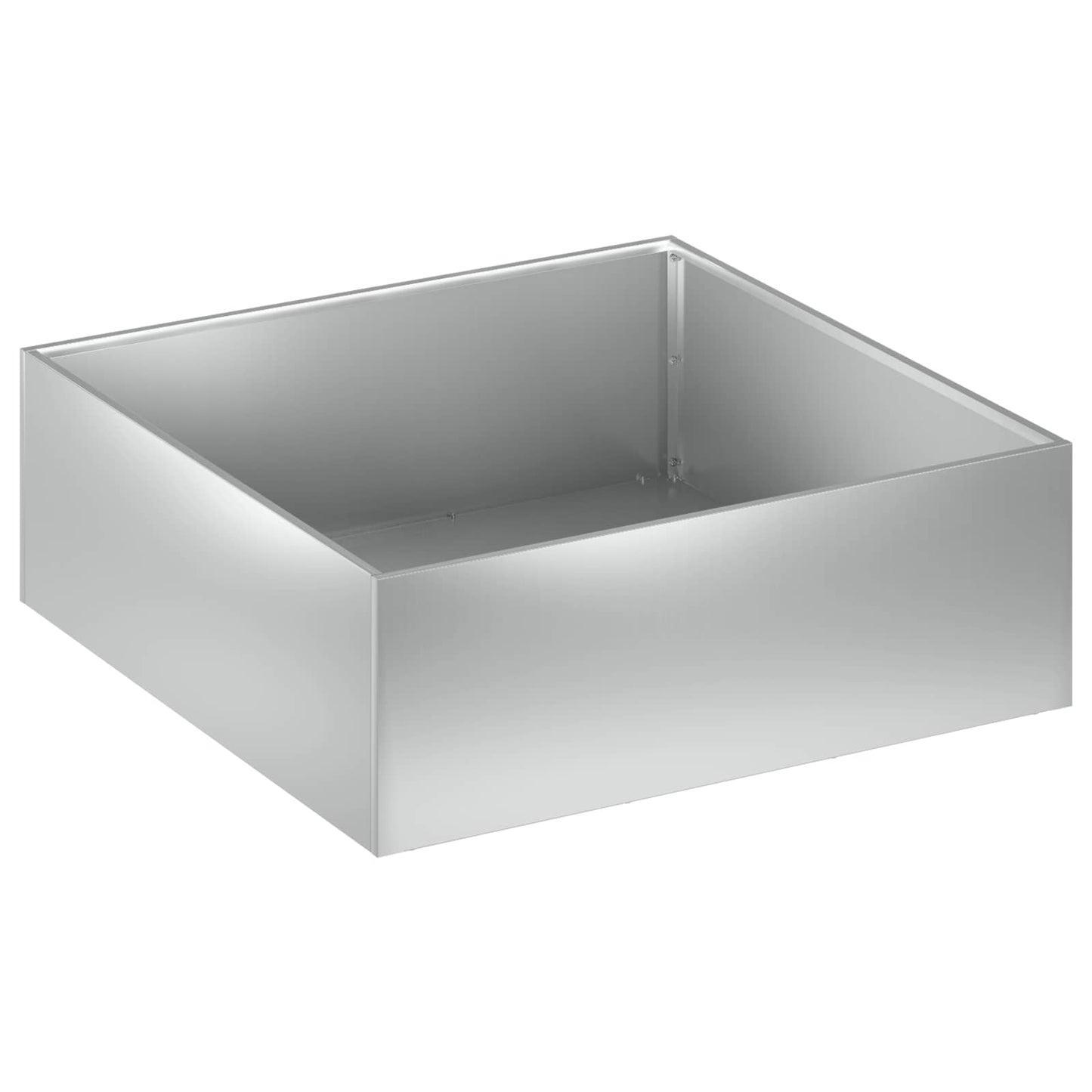 vidaXL Garden Planter 2 pcs Silver 40 x 40 x 20 cm Galvanised Steel