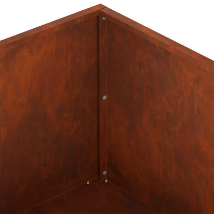 vidaXL Garden Planter Rusty 40 x 40 x 20 cm Weathering Steel