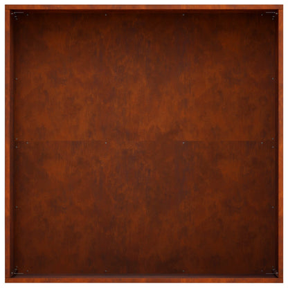 vidaXL Garden Planter 2 pcs Rusty 40 x 40 x 20 cm Weathering Steel