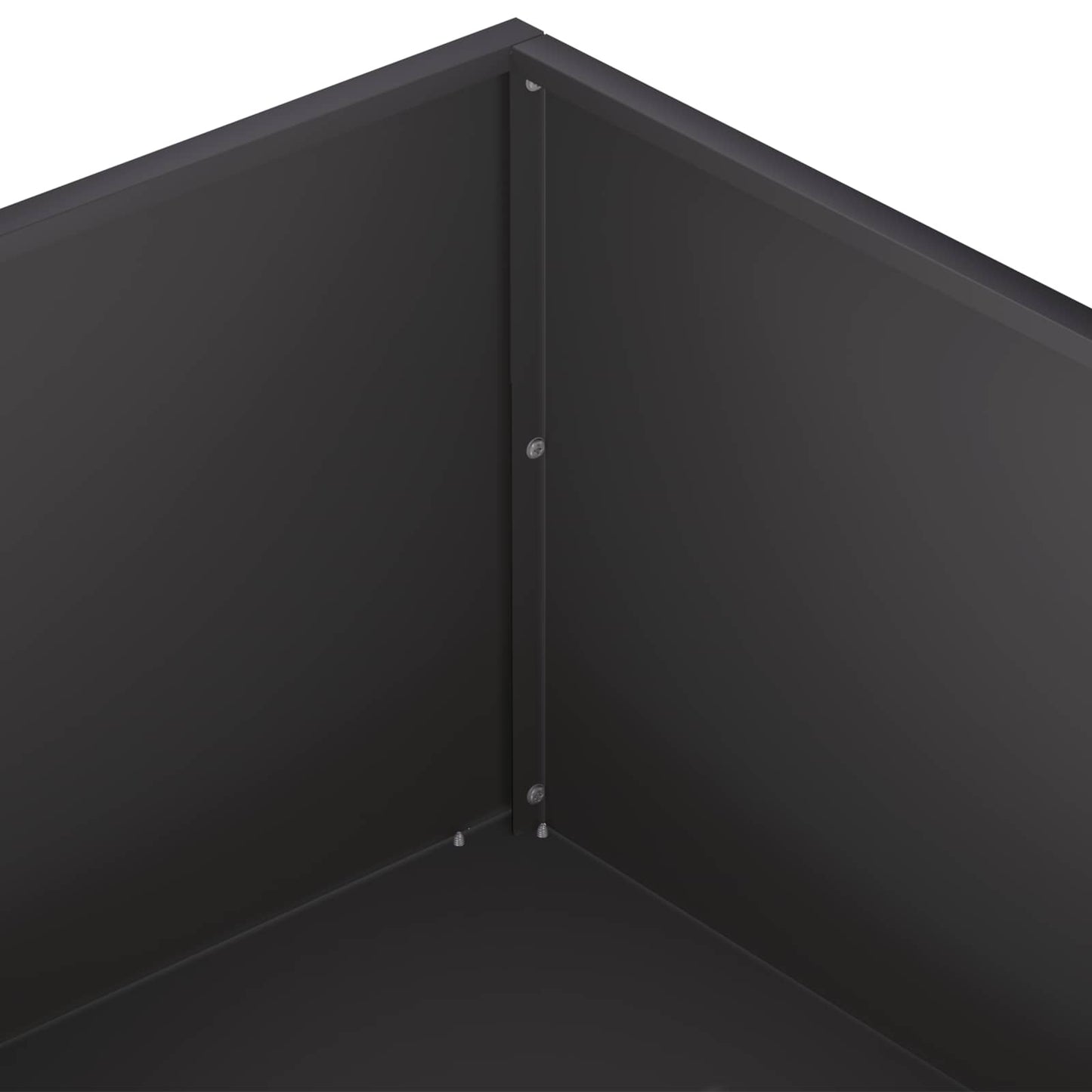 vidaXL Garden Planter Black 60 x 60 x 20 cm Cold-rolled Steel