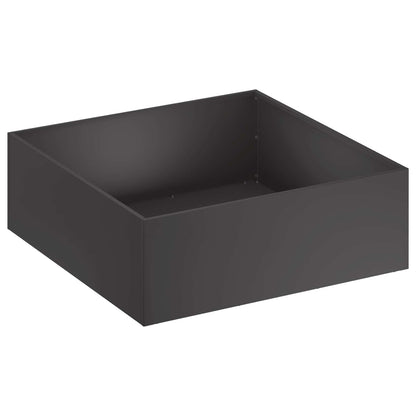 vidaXL Garden Planter 2 pcs Black 60 x 60 x 20 cm Cold-rolled Steel
