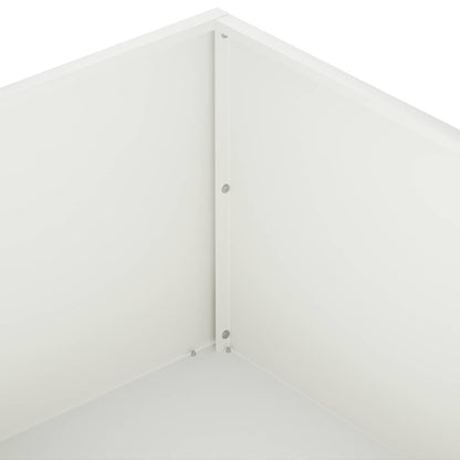 vidaXL Garden Planter 2 pcs White 60 x 60 x 20 cm Cold-rolled Steel