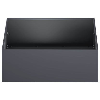 vidaXL Garden Planter Anthracite 60 x 60 x 20 cm Cold-rolled Steel