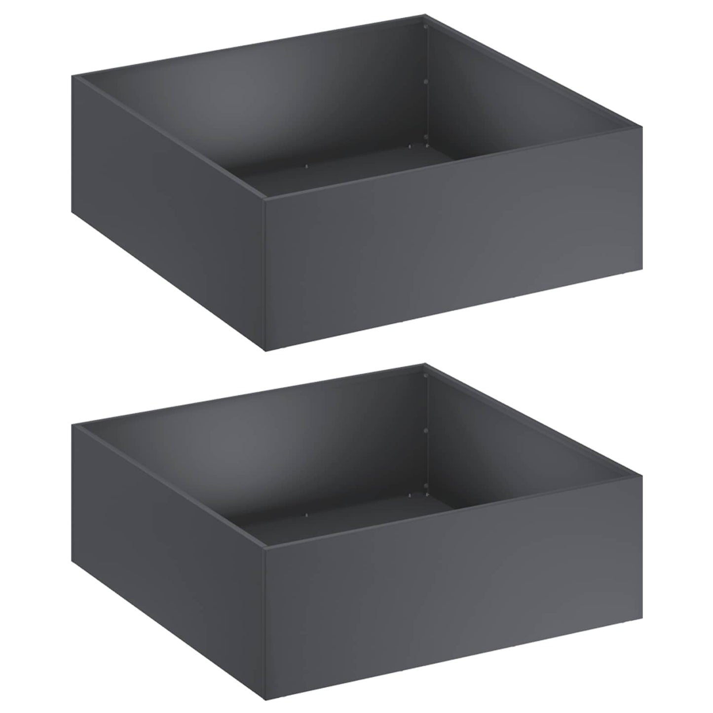vidaXL Garden Planter 2 pcs Anthracite 60 x 60 x 20 cm