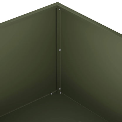 vidaXL Garden Planter 2 pcs Olive Green 60 x 60 x 20 cm