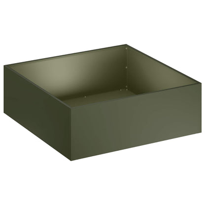 vidaXL Garden Planter 2 pcs Olive Green 60 x 60 x 20 cm