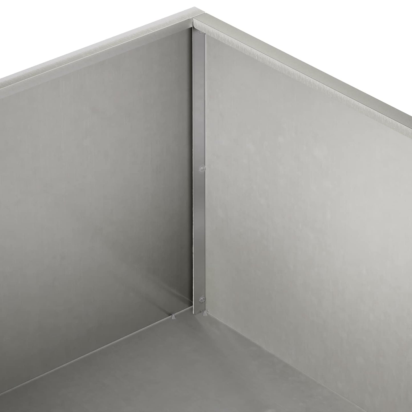 vidaXL Garden Planter Silver 60 x 60 x 20 cm Stainless Steel