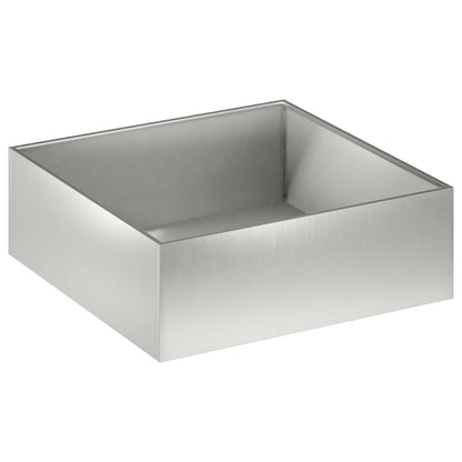 vidaXL Garden Planter Silver 60 x 60 x 20 cm Stainless Steel