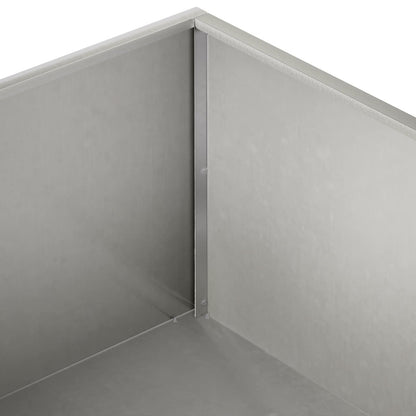 vidaXL Garden Planter 2 pcs Silver 60 x 60 x 20 cm Stainless Steel
