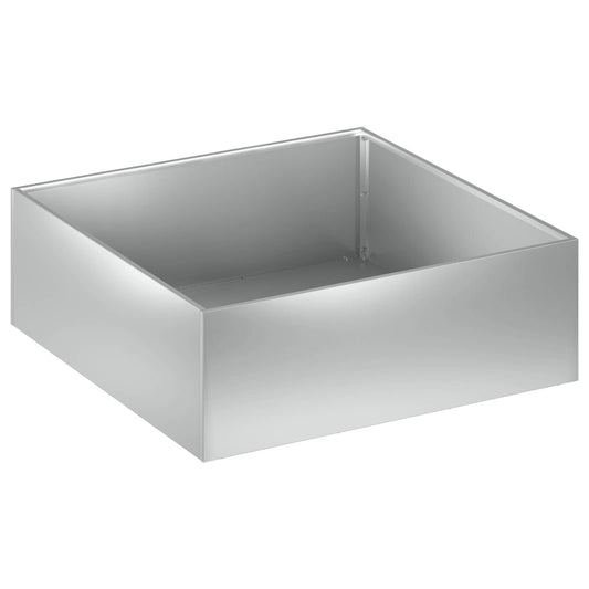 vidaXL Garden Planter Silver 60 x 60 x 20 cm Galvanised Steel