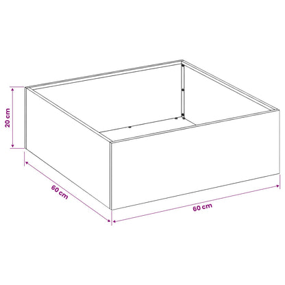 vidaXL Garden Planter 2 pcs Rusty 60 x 60 x 20 cm Weathering Steel