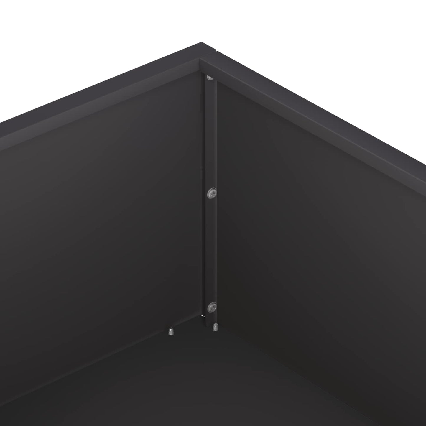 vidaXL Garden Planter Black 100 x 100 x 20 cm Cold-rolled Steel