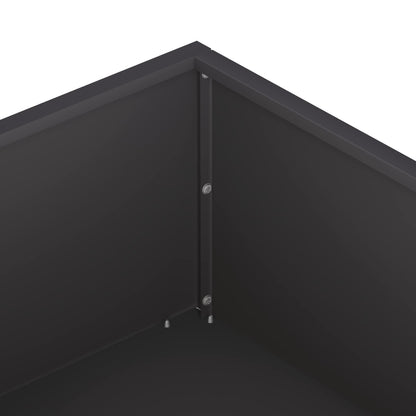 vidaXL Garden Planter Black 100 x 100 x 20 cm Cold-rolled Steel