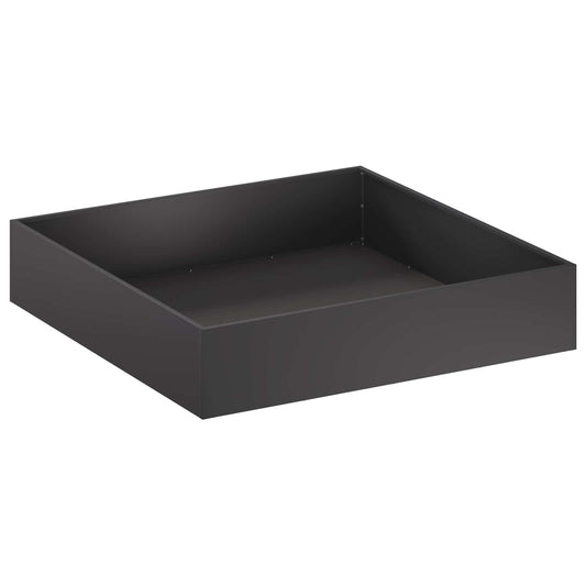 vidaXL Garden Planter Black 100 x 100 x 20 cm Cold-rolled Steel