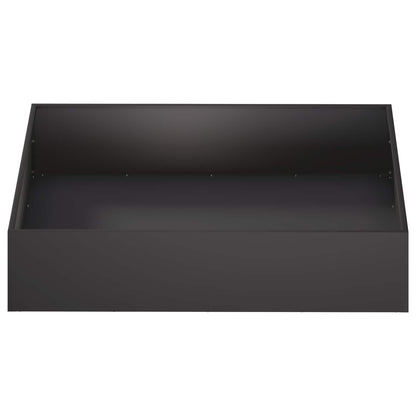 vidaXL Garden Planter Black 100 x 100 x 20 cm Cold-rolled Steel