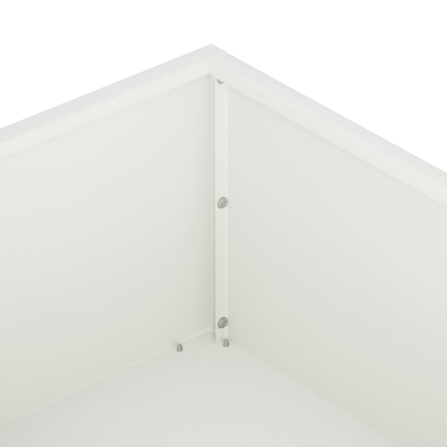 vidaXL Garden Planter White 100 x 100 x 20 cm Cold-rolled Steel
