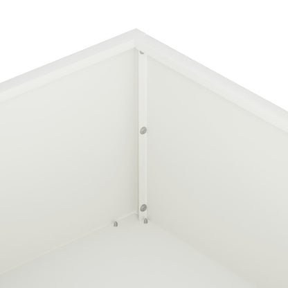 vidaXL Garden Planter 2 pcs White 100 x 100 x 20 cm Cold-rolled Steel