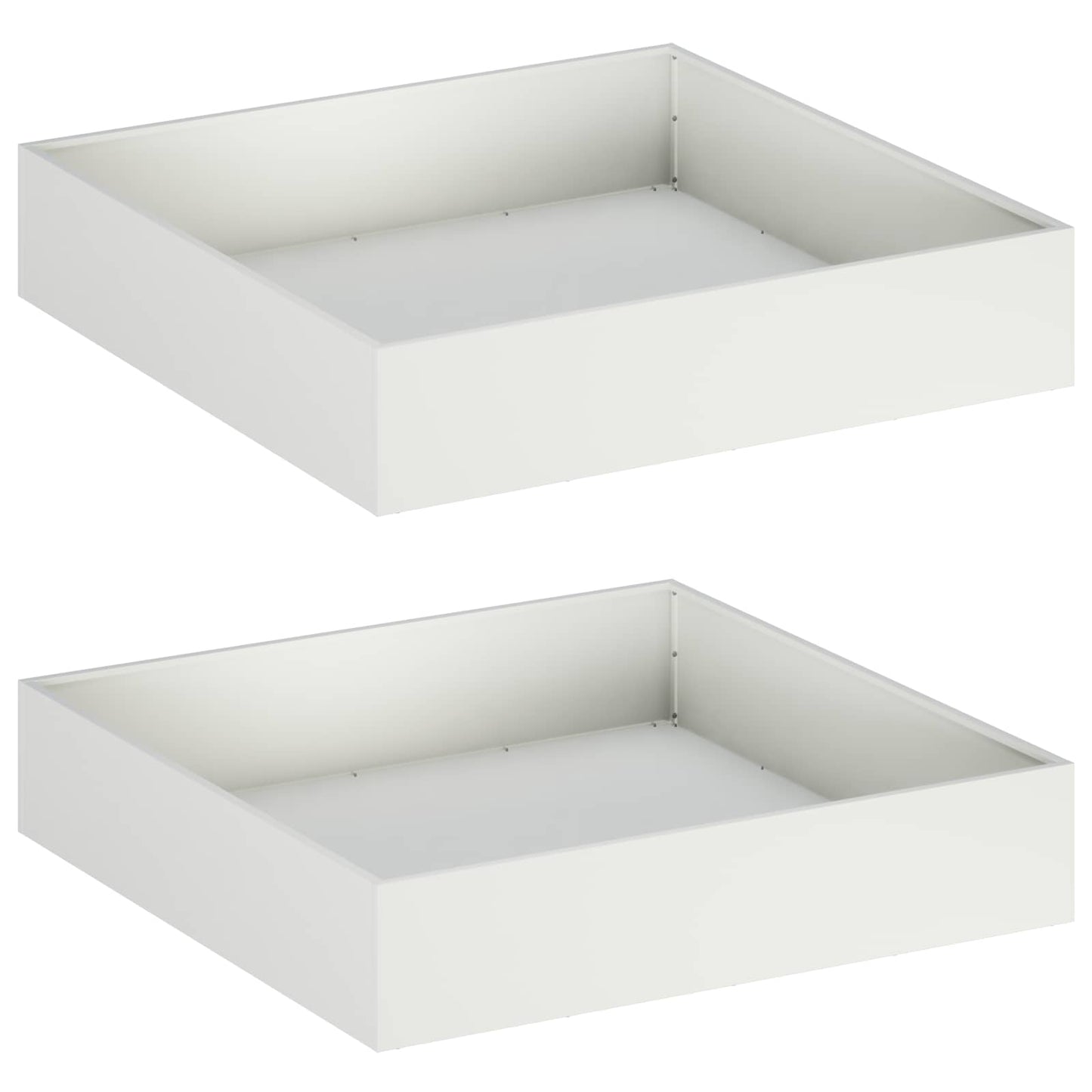 vidaXL Garden Planter 2 pcs White 100 x 100 x 20 cm Cold-rolled Steel