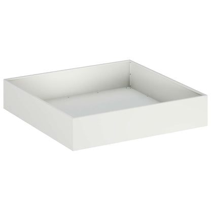 vidaXL Garden Planter 2 pcs White 100 x 100 x 20 cm Cold-rolled Steel