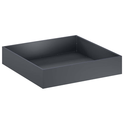 vidaXL Garden Planter Anthracite 100 x 100 x 20 cm Cold-rolled Steel