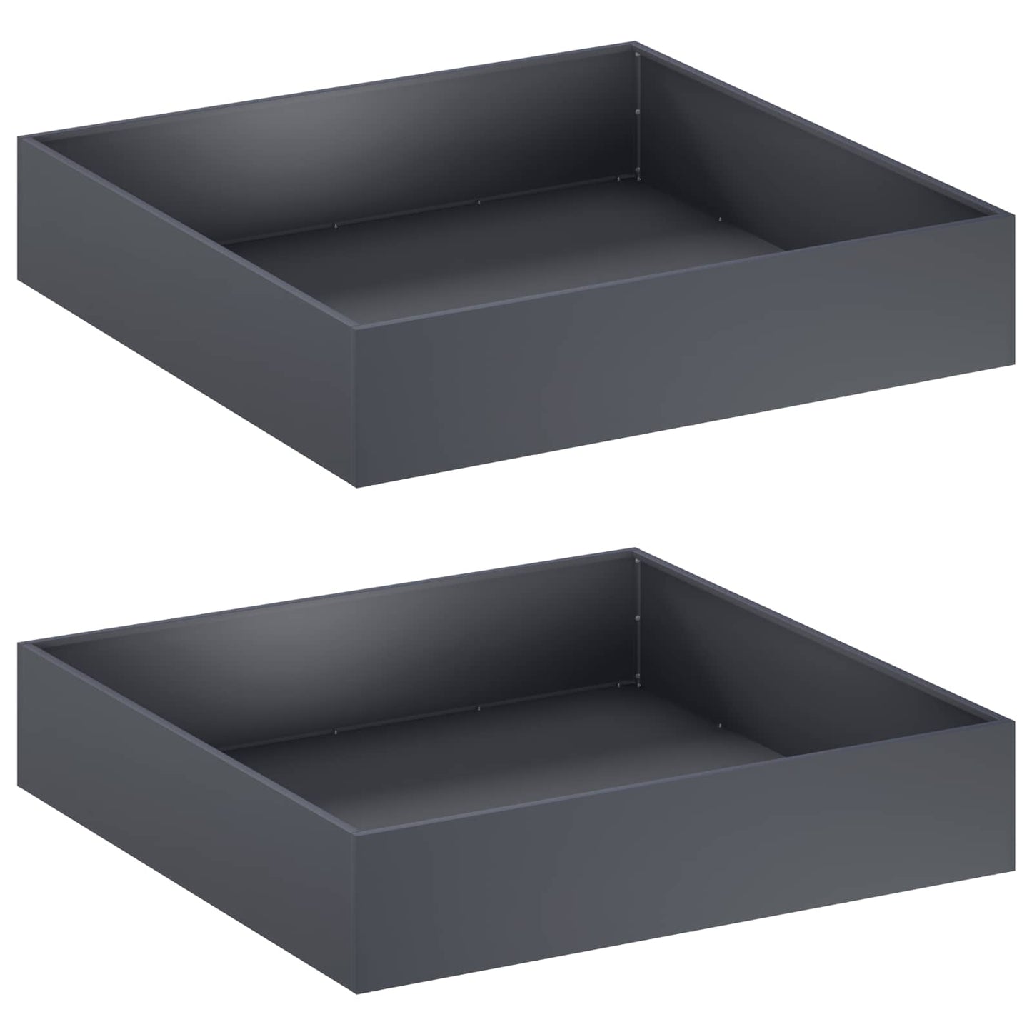 vidaXL Garden Planter 2 pcs Anthracite 100 x 100 x 20 cm