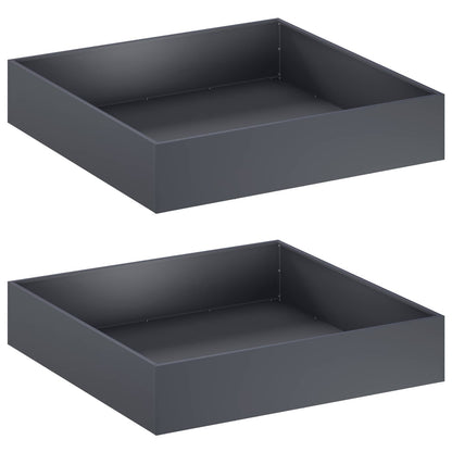 vidaXL Garden Planter 2 pcs Anthracite 100 x 100 x 20 cm