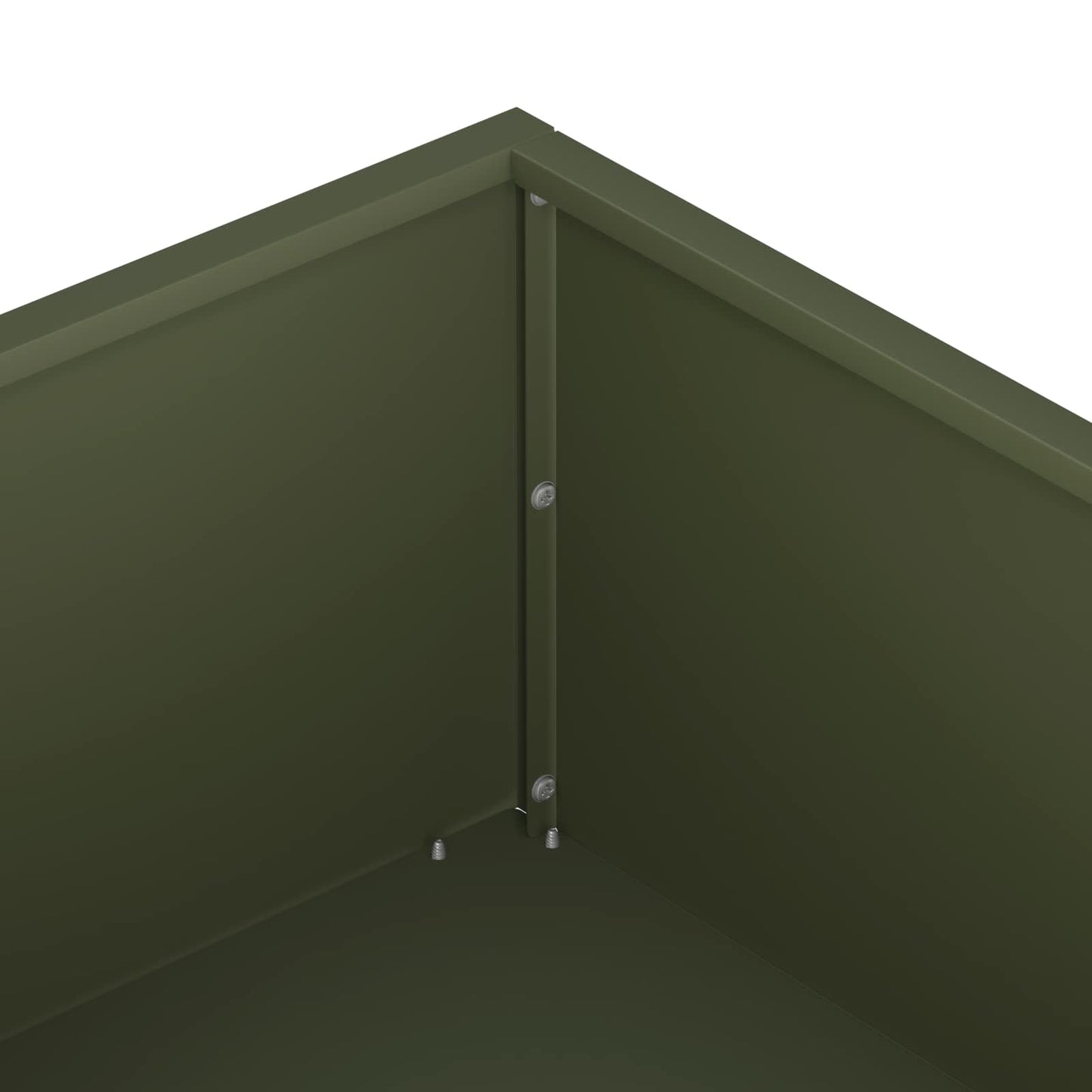 vidaXL Garden Planter 2 pcs Olive Green 100 x 100 x 20 cm