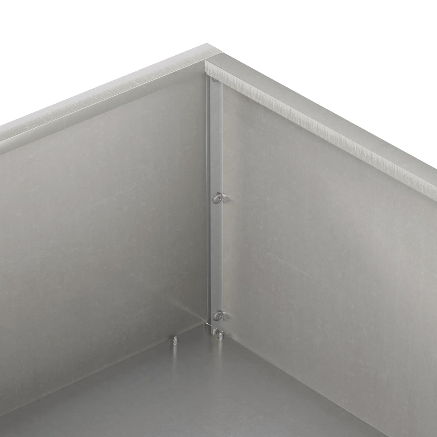 vidaXL Garden Planter Silver 100 x 100 x 20 cm Stainless Steel