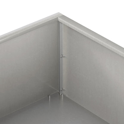 vidaXL Garden Planter 2 pcs Silver 100 x 100 x 20 cm Stainless Steel