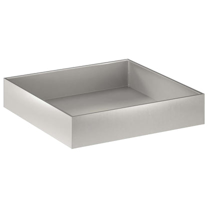 vidaXL Garden Planter 2 pcs Silver 100 x 100 x 20 cm Stainless Steel