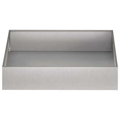 vidaXL Garden Planter 2 pcs Silver 100 x 100 x 20 cm Stainless Steel