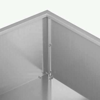 vidaXL Garden Planter 2 pcs Silver 100 x 100 x 20 cm Galvanised Steel