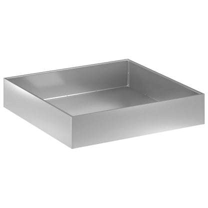 vidaXL Garden Planter 2 pcs Silver 100 x 100 x 20 cm Galvanised Steel