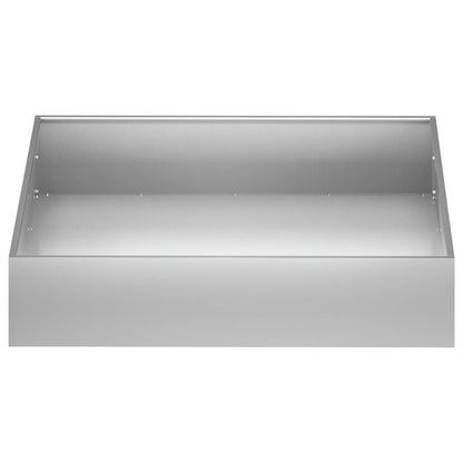 vidaXL Garden Planter 2 pcs Silver 100 x 100 x 20 cm Galvanised Steel