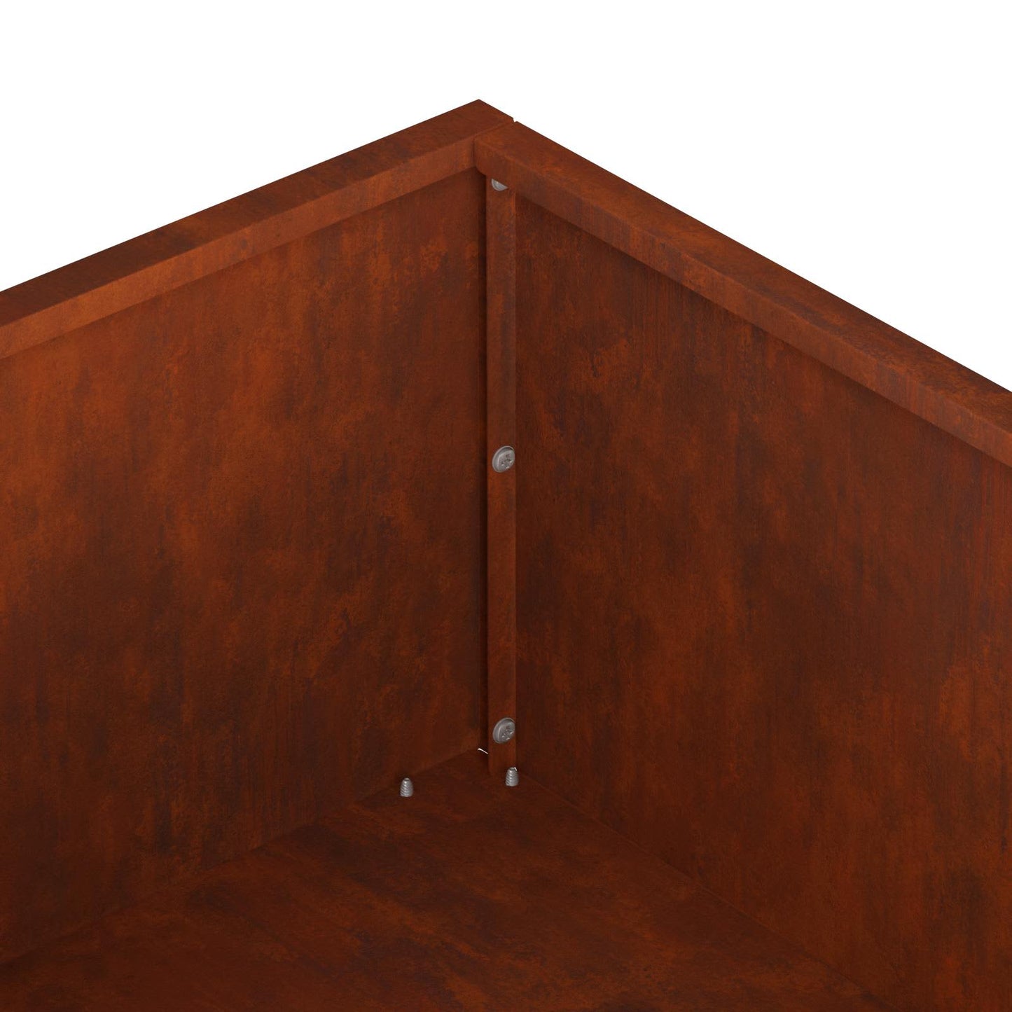 vidaXL Garden Planter 2 pcs Rusty 100 x 100 x 20 cm Weathering Steel