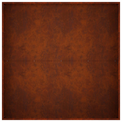 vidaXL Garden Planter 2 pcs Rusty 100 x 100 x 20 cm Weathering Steel