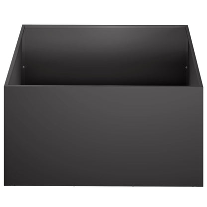 vidaXL Garden Planter 2 pcs Black 40 x 40 x 30 cm Cold-rolled Steel