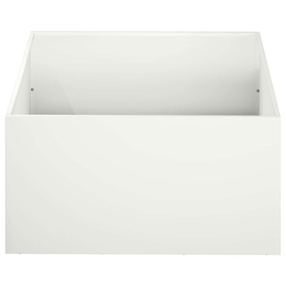 vidaXL Garden Planter White 40 x 40 x 30 cm Cold-rolled Steel
